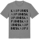 Mid Heather Gray t-shirt med Kaupungs ordlek t-shirt