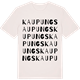 Vintage White t-shirt med Kaupungs ordlek t-shirt