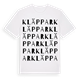 White t-shirt med Kläppar ordlek t-shirt