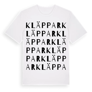Kläppar ordlek t-shirt – ekologisk bomull t-shirt från Pinshirt