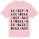 Pink Cotton t-shirt med Klase fiskeläge ordlek t-shirt