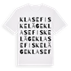 White t-shirt med Klase fiskeläge ordlek t-shirt