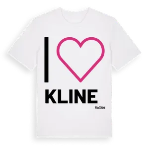 Jag älskar Kline t-shirt stort tryck – ekologisk bomull t-shirt från Pinshirt