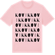Pink Cotton t-shirt med Kovik ordlek t-shirt