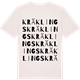 Vintage White t-shirt med Kräklings ordlek t-shirt