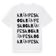 White t-shirt med Krämpeskog ordlek t-shirt