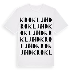 Kroklund ordlek t-shirt – ekologisk bomull t-shirt från Pinshirt