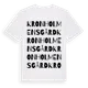 White t-shirt med Kronholmens Gård ordlek t-shirt