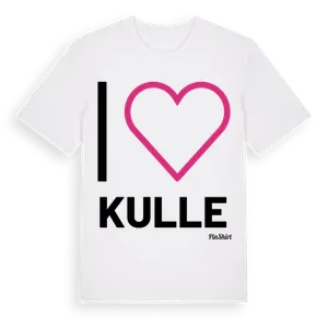 Jag älskar Kulle t-shirt stort tryck – ekologisk bomull t-shirt från Pinshirt