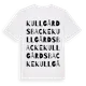 White t-shirt med Kullgårds Backe ordlek t-shirt
