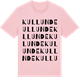 Pink Cotton t-shirt med Kullunde ordlek t-shirt