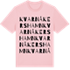 Pink Cotton t-shirt med Kvarnåkershamn ordlek t-shirt