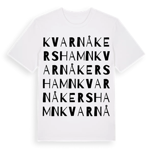 Kvarnåkershamn ordlek t-shirt – ekologisk bomull t-shirt från Pinshirt