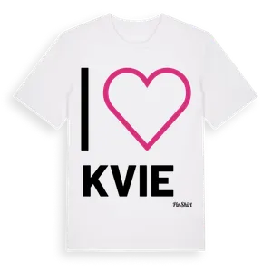 Jag älskar Kvie t-shirt stort tryck – ekologisk bomull t-shirt från Pinshirt