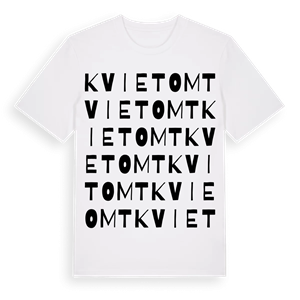 Kvie tomt ordlek t-shirt – ekologisk bomull t-shirt från Pinshirt