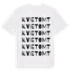 White t-shirt med Kvie Tomt ordlek t-shirt