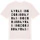 Vintage White t-shirt med Kyrkbingegrunn ordlek t-shirt