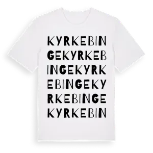 Kyrkebinge ordlek t-shirt – ekologisk bomull t-shirt från Pinshirt