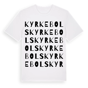 Kyrkebols ordlek t-shirt – ekologisk bomull t-shirt från Pinshirt