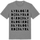 Mid Heather Gray t-shirt med Kyrkogården ordlek t-shirt