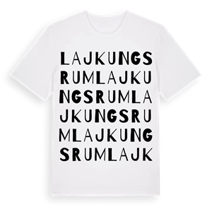 Lajkungsrum ordlek t-shirt – ekologisk bomull t-shirt från Pinshirt