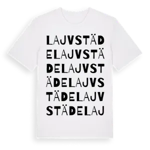 Lajvstäde ordlek t-shirt – ekologisk bomull t-shirt från Pinshirt