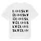White t-shirt med Lambskvie ordlek t-shirt