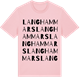 Pink Cotton t-shirt med Langhammars ordlek t-shirt
