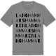 Mid Heather Gray t-shirt med Langhammarshammaren ordlek t-shirt