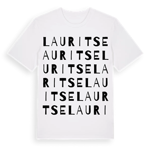 Lauritse ordlek t-shirt – ekologisk bomull t-shirt från Pinshirt