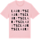 Pink Cotton t-shirt med Lauritse ordlek t-shirt