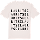 Vintage White t-shirt med Lauritse ordlek t-shirt