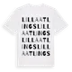 White t-shirt med Lilla Atlings ordlek t-shirt