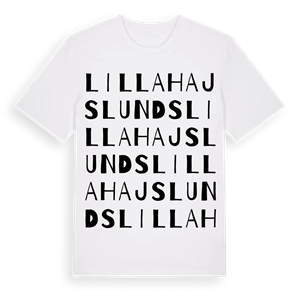 Lilla Hajslunds ordlek t-shirt – ekologisk bomull t-shirt från Pinshirt