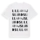 White t-shirt med Lilla Hajslunds ordlek t-shirt