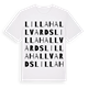 White t-shirt med Lilla Hallvards ordlek t-shirt