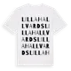 White t-shirt med Lilla Hallvards ordlek t-shirt
