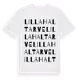 White t-shirt med Lilla Haltarve ordlek t-shirt