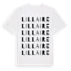 White t-shirt med Lilla Ire ordlek t-shirt