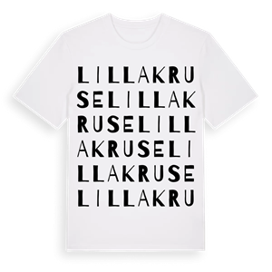 Lilla Kruse ordlek t-shirt – ekologisk bomull t-shirt från Pinshirt