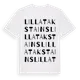 White t-shirt med Lilla Takstains ordlek t-shirt