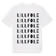 White t-shirt med Lillfole ordlek t-shirt