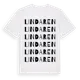 White t-shirt med Lindaren ordlek t-shirt