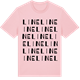Pink Cotton t-shirt med Line ordlek t-shirt