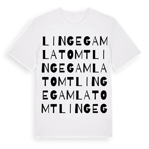 Linge gamla tomt ordlek t-shirt – ekologisk bomull t-shirt från Pinshirt