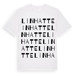 Linhatte ordlek t-shirt – ekologisk bomull t-shirt från Pinshirt