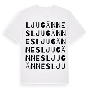 Ljugännes ordlek t-shirt – ekologisk bomull t-shirt från Pinshirt