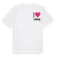 White t-shirt med Jag älskar Lörge t-shirt litet tryck