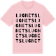 Pink Cotton t-shirt med Lugnets ordlek t-shirt