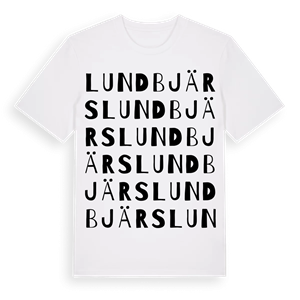 Lundbjärs ordlek t-shirt – ekologisk bomull t-shirt från Pinshirt